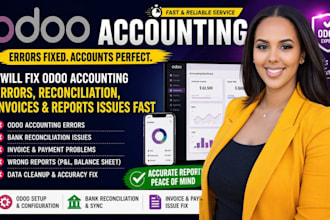 fix odoo accounting errors, bank reconciliation, invoice and reports issues fast