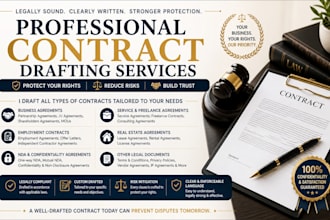 draft contract agreement and legal notices for you