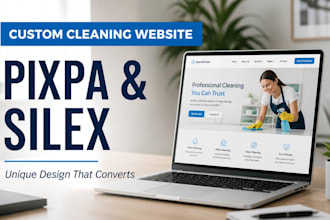 design modern pixpa silex website for cleaning services business professionally