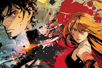 draw anime manga comic book illustration, manhwa manga art anime manga artist