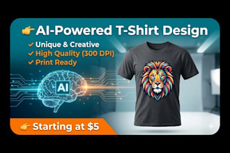 design modern to ai artists and t shirt on demand