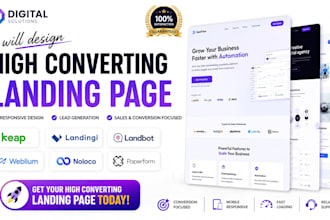 design keap landingi landbot  weblium  noloco paperform outg rm landing page