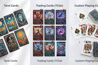 design custom tarot cards oracle decks tcg playing cards board game art