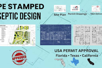 septic system site plan permit drawings for approval florida texas california