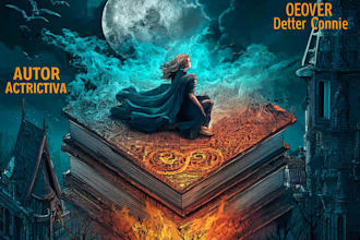 create cinematic book cover illustration