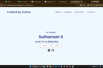 design a modern personal portfolio website for you