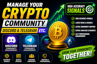 manage your crypto community, discord and telegram etc