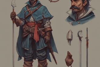 draw d and d character art and dnd character art
