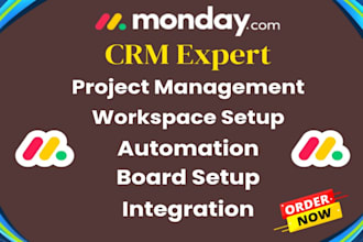 build monday com CRM, automation, workflows and project management system