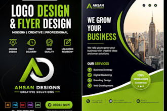 design modern ai flyers, banners, logo
