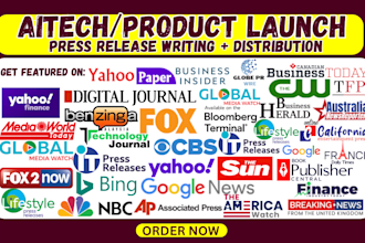 do press release writing and distribution aitech product launch UK pr submit pr