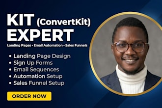 set up convertkit landing pages and email sequences