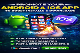 do android and IOS app promotion gain app install, review, mobile app promotion