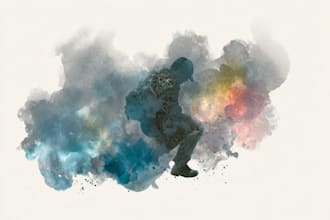 digital watercolor illustration of flowers