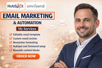 design hubspot omnisend email templates newsletter campaign email automation