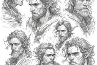 do fantasy character sketch for you