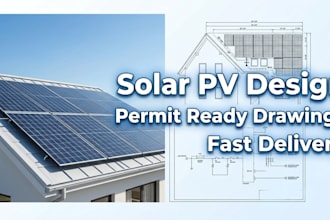 design solar pv system and permit ready autocad drawings