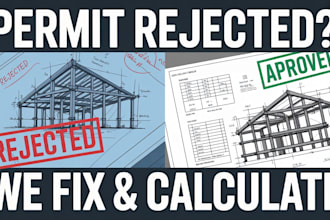 fix rejected structural permit drawings and load calculation report
