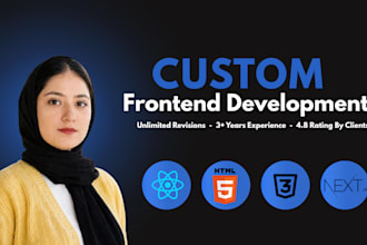 do frontend development, build reactjs nextjs frontend
