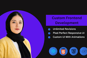 do frontend development, build reactjs nextjs frontend