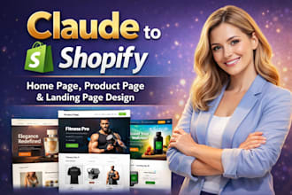 redesign your shopify store in claude style landing product home page design