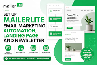 set up mailerlite email marketing automation landing page newsletter design