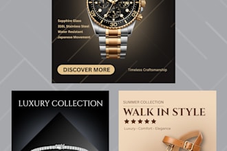 design luxury fashion promotional posts
