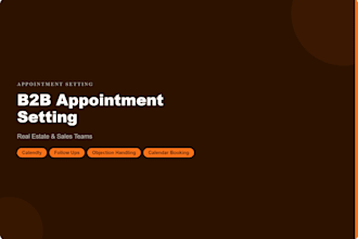 b2b appointment setting for real estate and sales teams