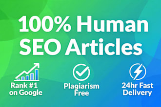 write 100 percent human ai free SEO articles to rank on google
