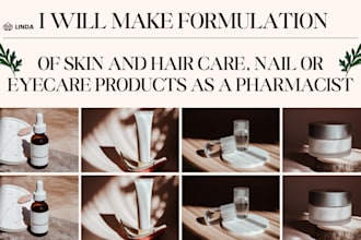make formulation of skin and hair care, nail or eyecare products as a pharmacist