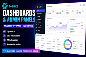 build dynamic react dashboards and admin panels