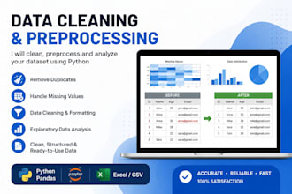 clean, preprocess and analyze your dataset using python