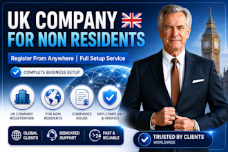 register UK ltd company for non residents with full company formation service