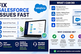 fix salesforce issues, flows, apex and automations fast