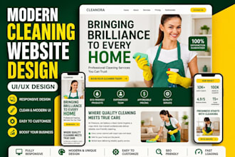 design a modern cleaning service website