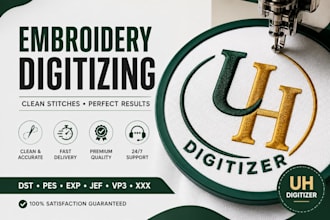 create clean embroidery digitizing files fast