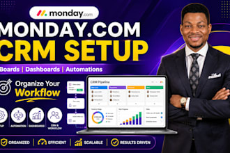 set up monday com crm boards automations and workflows project management