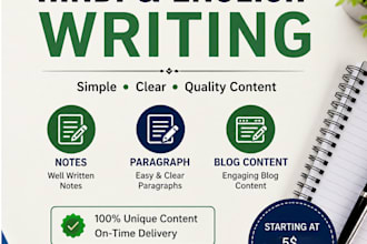 simple hindi and english writing