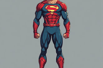 create superhero cartoon character for you