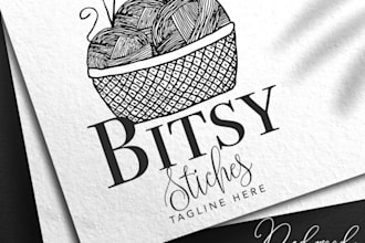design a modern logo for your yarns or knitting brand