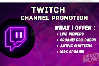 boost your twitch channel with real promotion
