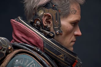 sci fi character illustration or sci fi character