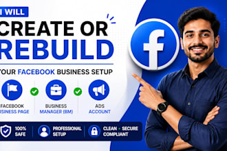 create or rebuild your facebook business page, meta account, bm, and ads account