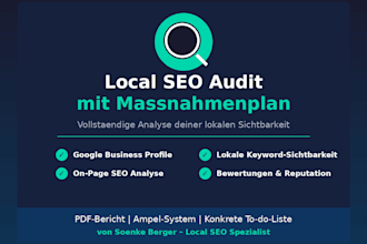 erstelle deinen professionellen local SEO audit mit konkretem massnahmenplan