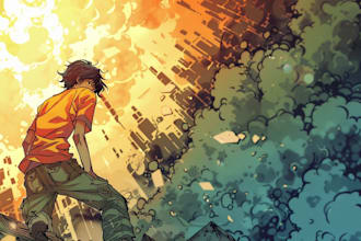 draw anime manga comic book illustration, manhwa manga art anime manga artist