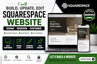 build squarespace website update edit squarespace redesign squarespace website