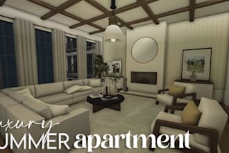 design luxury bloxburg interiors with detailed aesthetic rooms