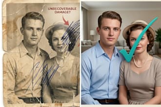 professionally restore, repair, and colorize old photos