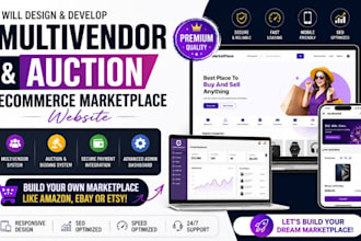 develop wordpress multivendor website auction ecommerce marketplace website