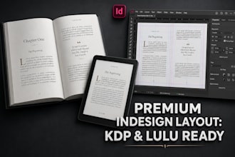 do professional adobe indesign book formatting for lulu and kdp